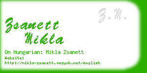 zsanett mikla business card